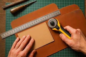 Kalıpla kesim — kesim tahtası üzerinde