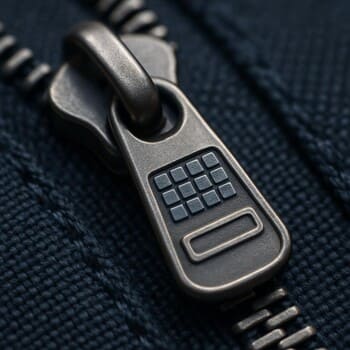 Fermuar çekme ucunda yumuşak parıltı