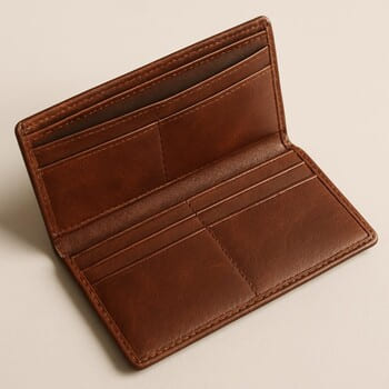 Açık cüzdan — iç bölme ve kart yuvaları