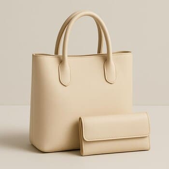 Oatmilk ton seti — çanta ve cüzdan