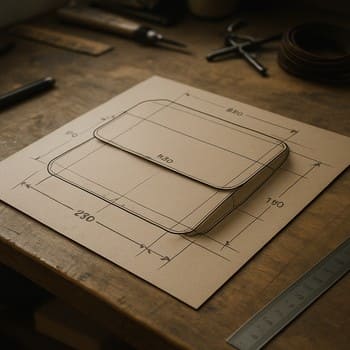 Kâğıt maket — ölçü ve katlama işaretleri