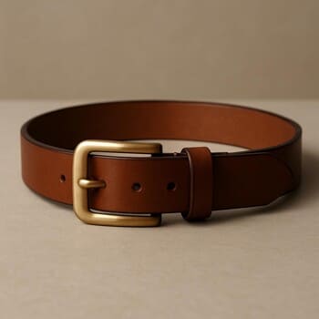 Klasik kemer — fırçalı pirinç toka