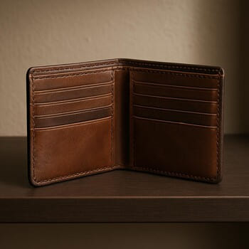 Açık cüzdan — kart yuvaları görünür