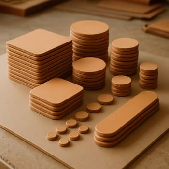 Kesilmiş parça istifi — düzgün kenarlar