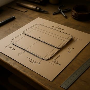 Kâğıt şablon — yön ve işaretler