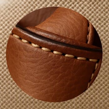 Dairesel kadrajda çanta kenar finisajı