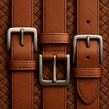 Üç kemer detayı — toka ve köprü düzeni